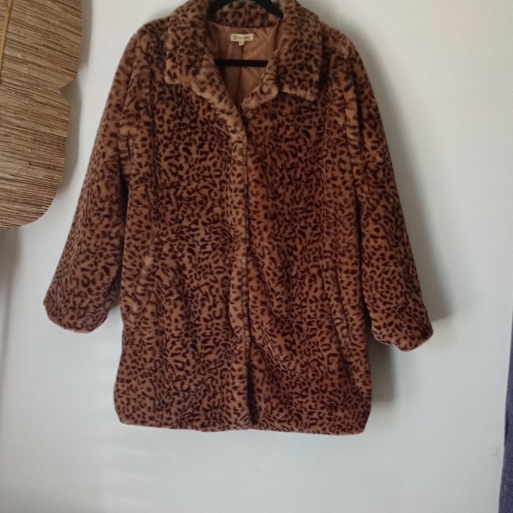 Democracy Brown Leopard Teddy Jacket